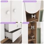 Guarda Roupa Infantil 3 Portas 2 Gavetas com Nichos Magia Henn