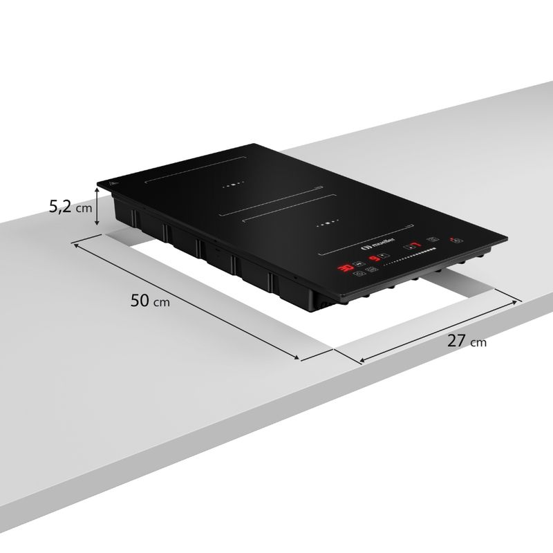 Cooktop de Indução 2 Boca Mueller MCN2BK