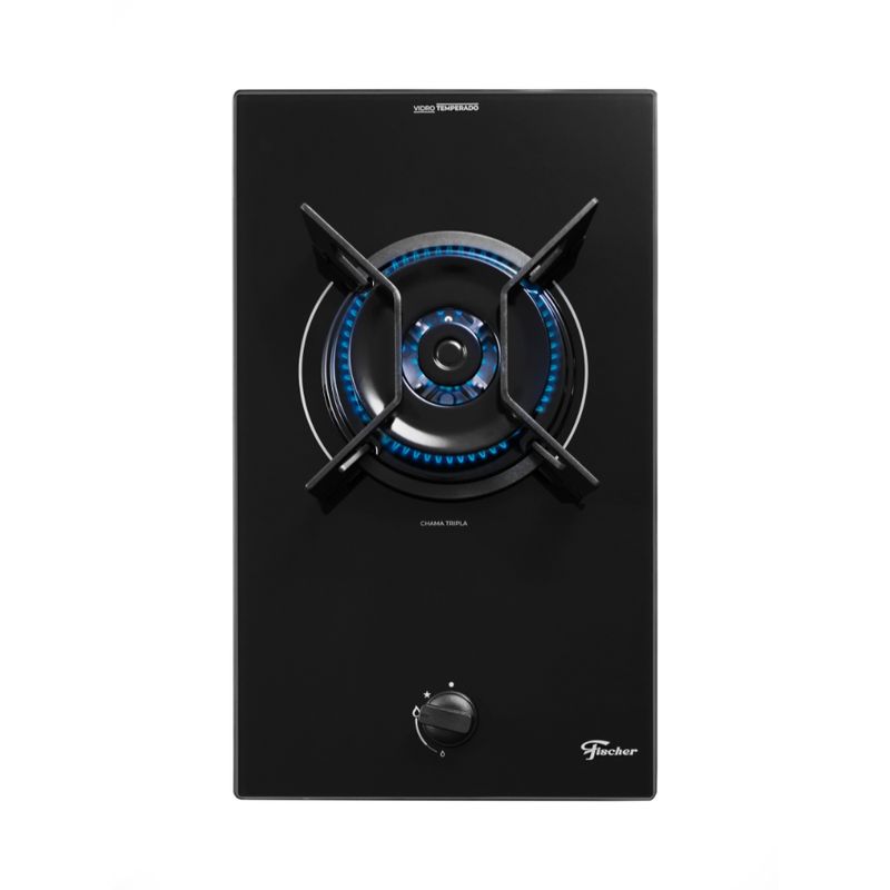 Cooktop a Gás Fischer 1 Boca TC Fit Line Trempe Iron