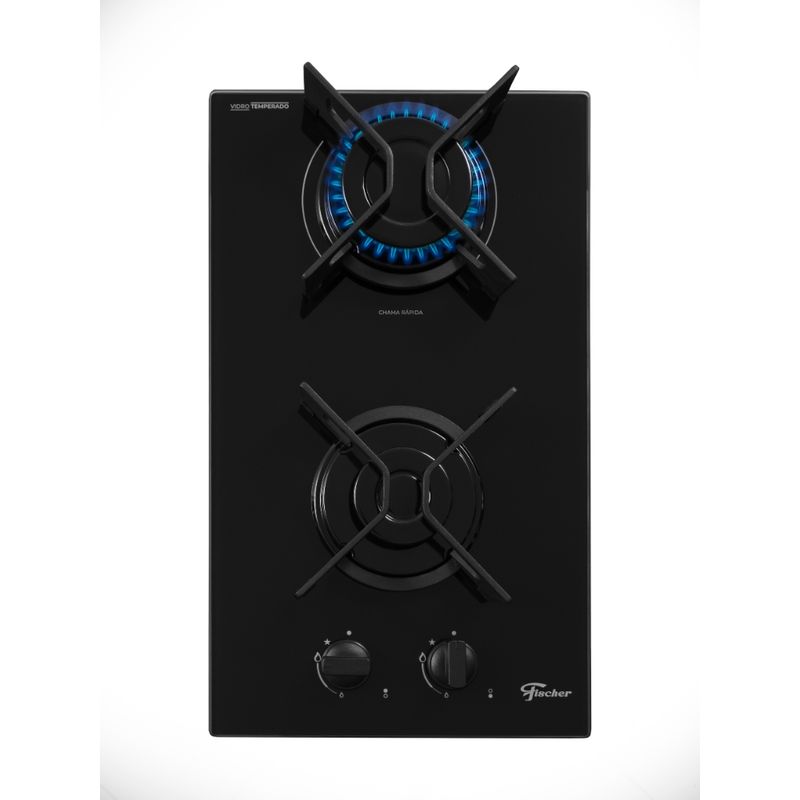 Cooktop a Gás Fischer 2 Bocas Fit Line Trempe Iron