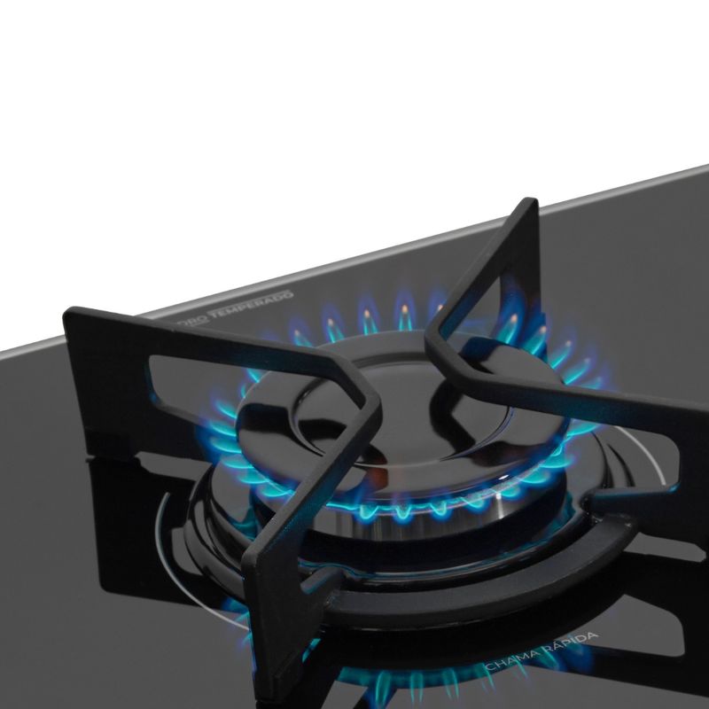 Cooktop a Gás Fischer 5 Bocas Fit Line Trempe Iron