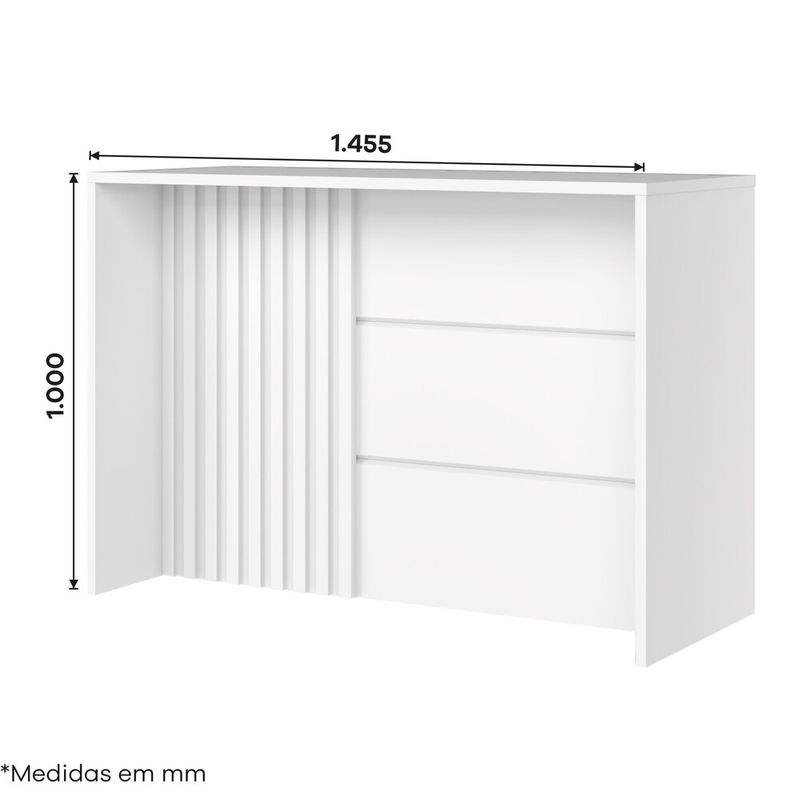 Bancada Ilha Gourmet Ripada em MDF Americana Henn