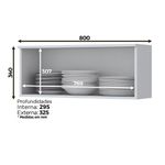 Armário Aéreo 1 Porta 80cm Americana C354 Henn