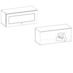 Armário Aéreo 1 Porta 80cm Americana C354 Henn