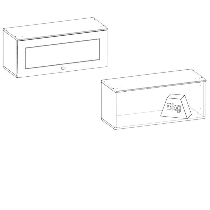 Armário Aéreo 1 Porta 80cm Americana C354 Henn