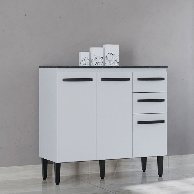 Balcão de Cozinha com Tampo 3 Portas 90cm Isadora Poquema