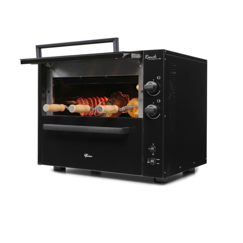 Churrasqueira a Gás  de Bancada Fischer 3 Espetos Ranch