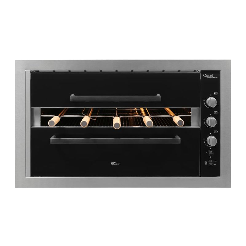 Churrasqueira a Gás  Fischer 5 Espetos Ranch Inox