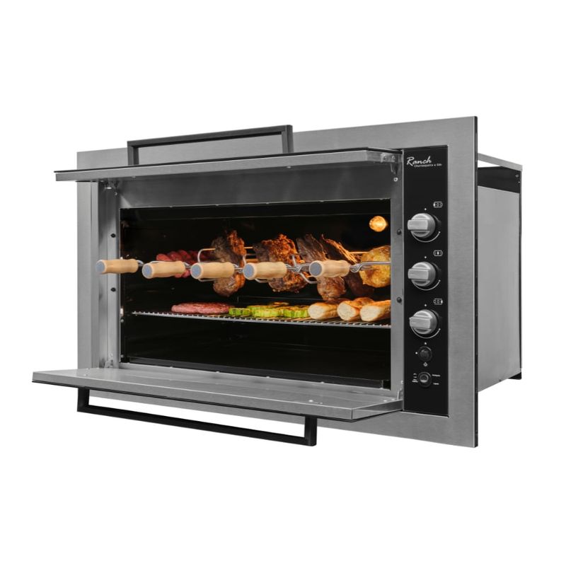 Churrasqueira a Gás  Fischer 5 Espetos Ranch Inox