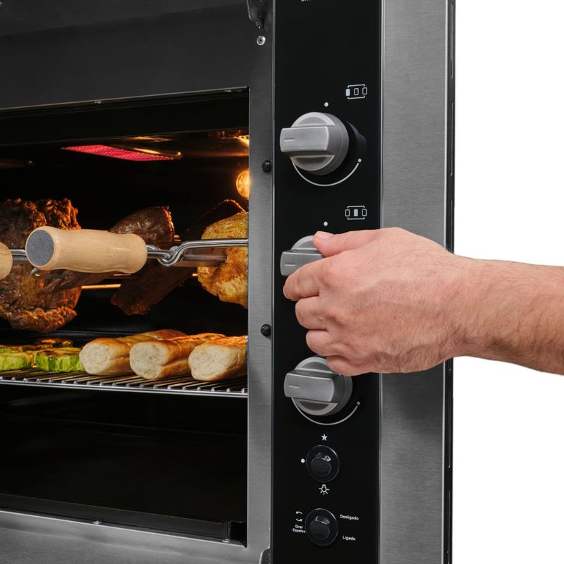 Churrasqueira a Gás  Fischer 5 Espetos Ranch Inox