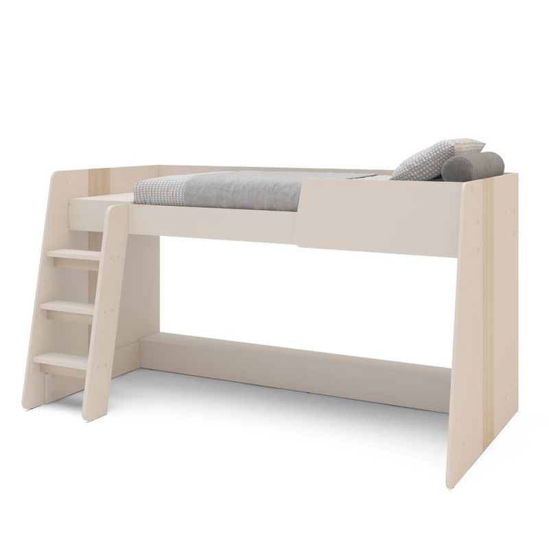 Cama Infantil Alta Solteiro com Escada Isis Mobikasa