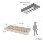 Cama Infantil Solteiro Auxiliar Isis Mobikasa