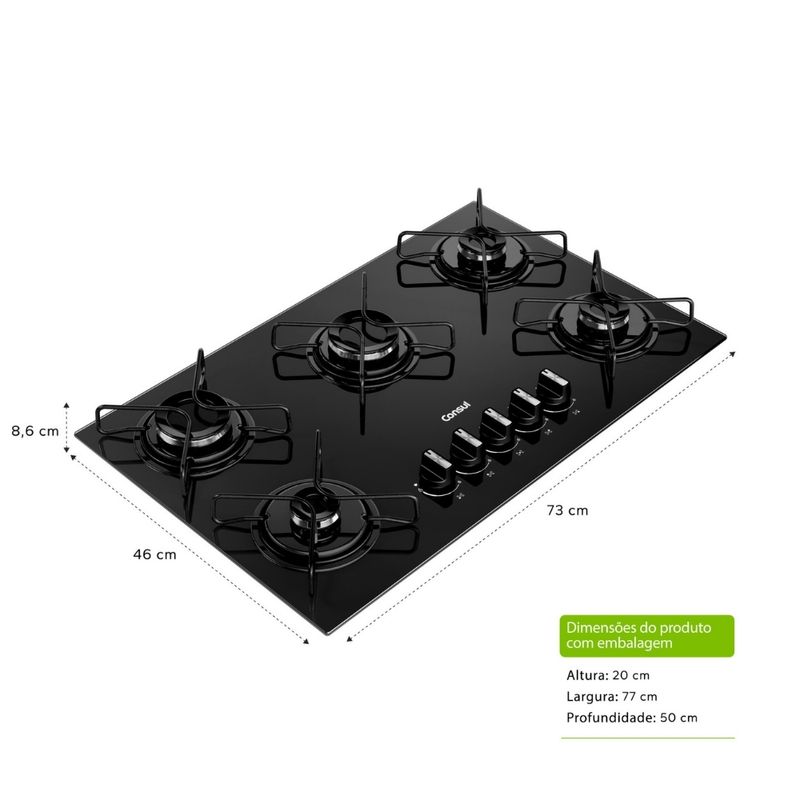 Cooktop Consul 5 Bocas CD075BE
