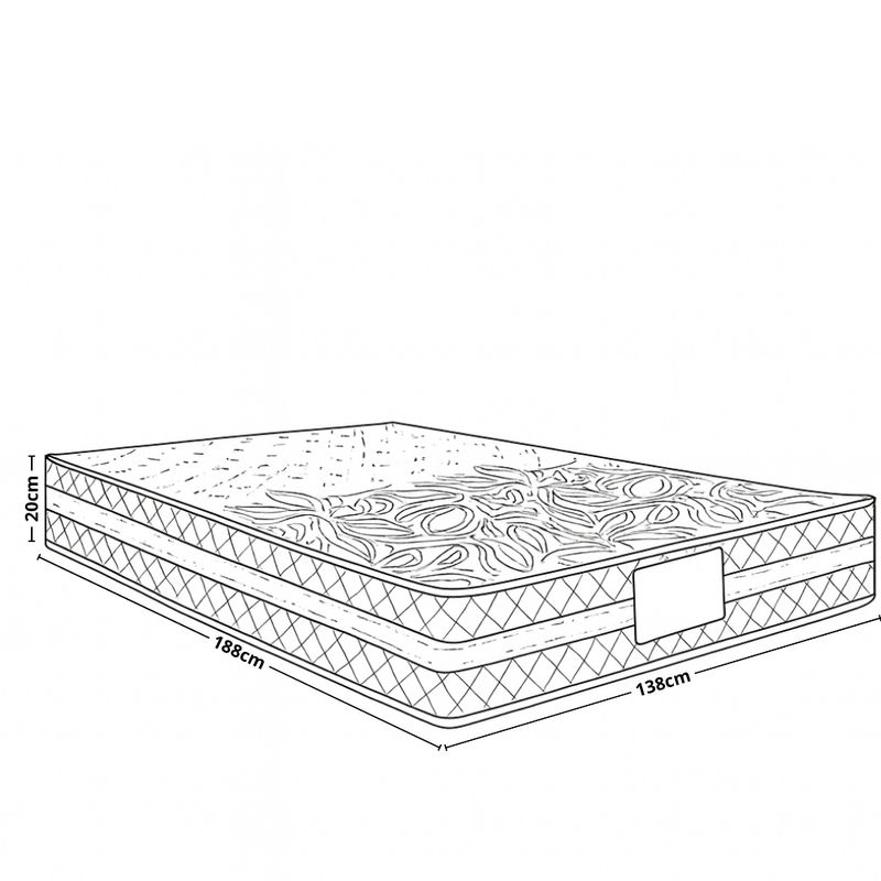 Colchão Casal 138cm Molas Ensacadas Macau Gazin