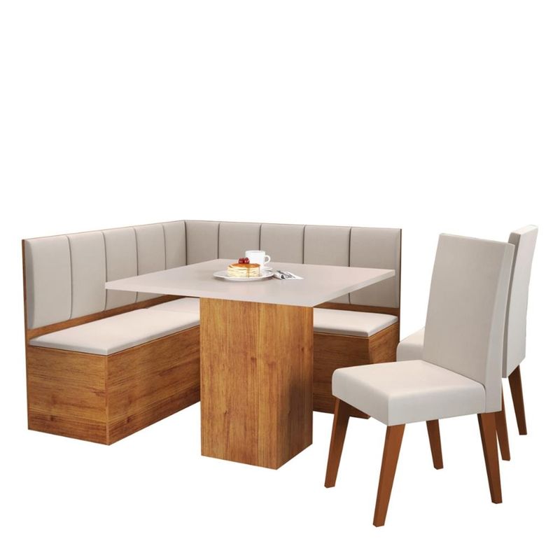 Canto Alemão Londres com 2 Cadeiras Milão Viero