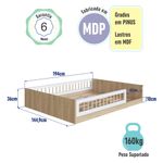 Cama Infantil Casal Montessoriana Affeto Completa Móveis