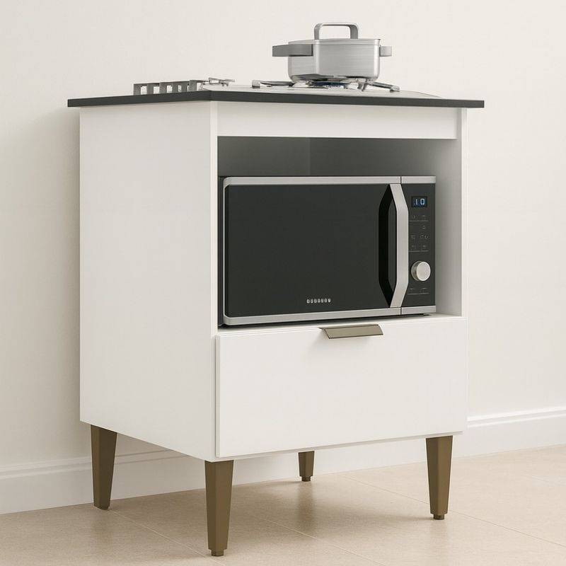 Balcão para Cooktop 4 Bocas 1 Porta com Tampo 669 J Carvalho