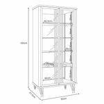 Cristaleira 2 Portas de Vidro Evora Led HB Móveis