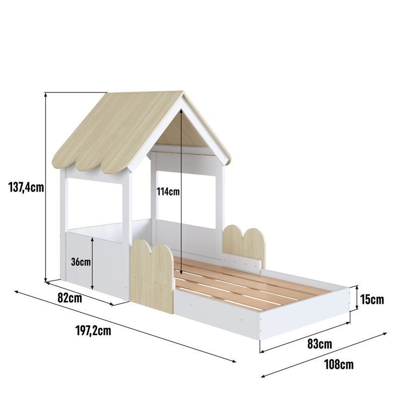 Cama Infantil Montessoriana Casinha Jardim Completa Móveis