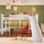 Cama Infantil Elevada com Escorregador Kids Completa Móveis