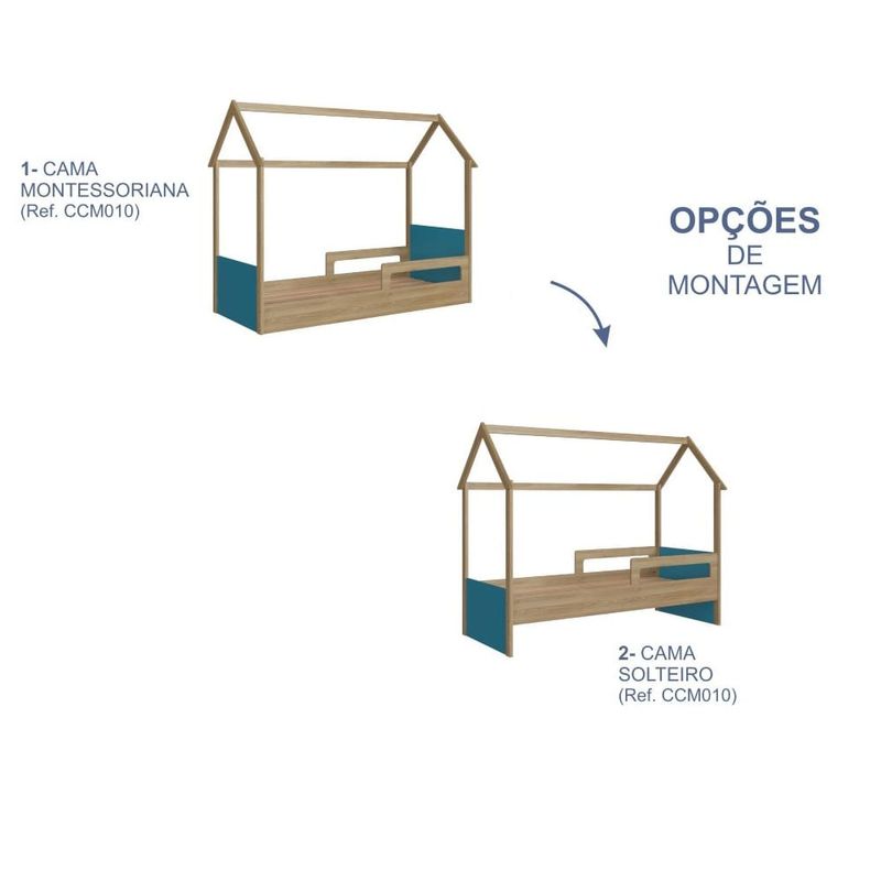 Cama Infantil Montessoriana Casinha Completa Móveis