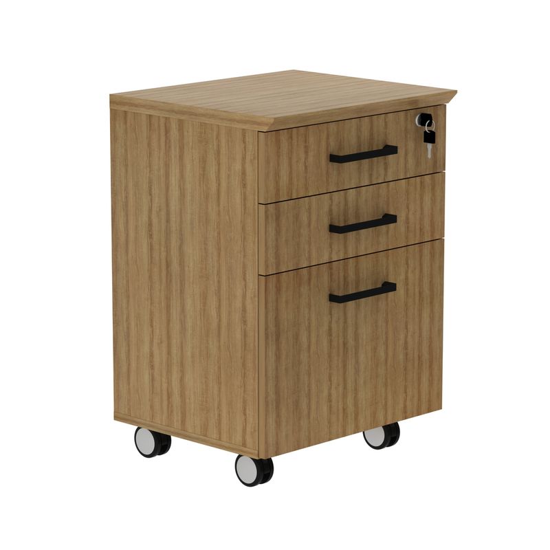 Gaveteiro 3 Gavetas com Rodízios ME4196 Tecno Mobili