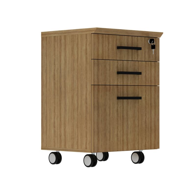 Gaveteiro 3 Gavetas com Rodízios ME4196 Tecno Mobili