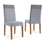 Conjunto 2 Cadeiras Estofadas Madeira Maciça Paris Madetal