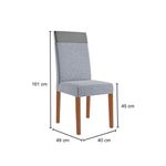 Conjunto 2 Cadeiras Estofadas Madeira Maciça Paris Madetal